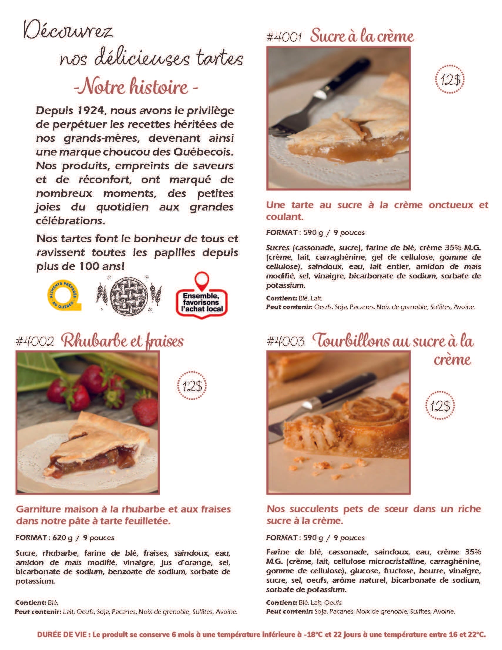 Tartes St-Donat