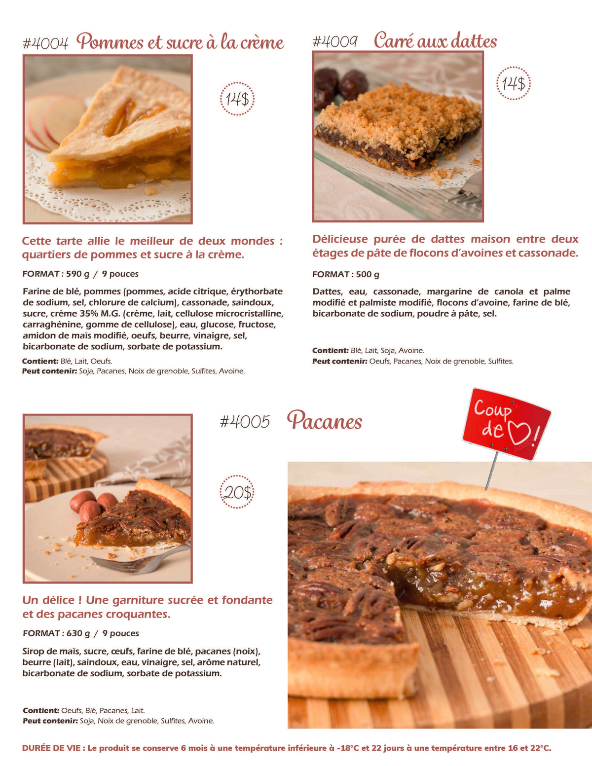 Tartes St-Donat *Nouveau Catalogue*